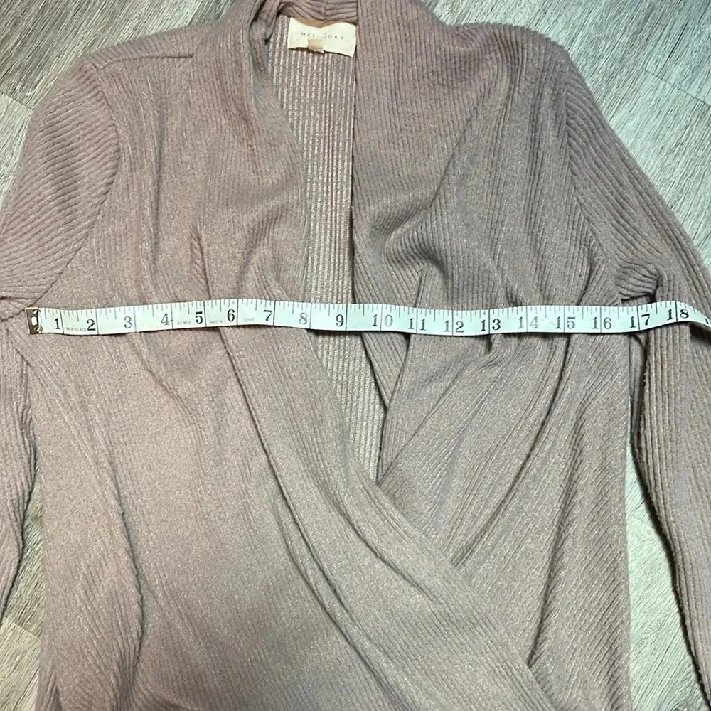 Melloday cross front pullover sweater light pink/mauve - Picture 2 of 7